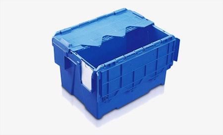 Plastlåda med lock 400x300x264mm, 22 liter