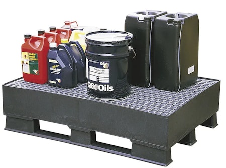 Miljöpall med galvat galler 1200x800x315 mm, 140 liter