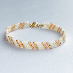 PERLEDRØM armbånd - lys rosa
