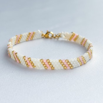 PERLEDRØM armbånd - lys rosa