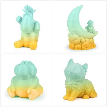 iSANMATE PETG Tra. Gradient• Blå & Vit & Orange • 1kg