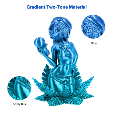 iSANMATE PLA Silk Gradient • Shiny Blue Blue• 1kg