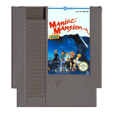 Maniac Mansion (SCN, 3-skruv, endast kassett, fläck på etiketten)