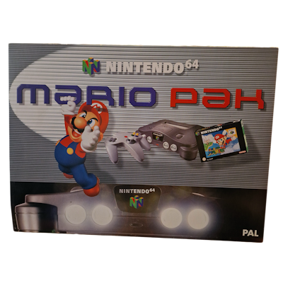 (N64) Nintendo 64 – Mario Pak (PAL, CIB, helt oanvänd)