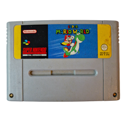 Super Mario World (PAL UKV, endast kassett, fläck på etikett)