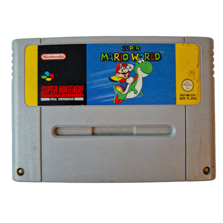 Super Mario World (PAL UKV, endast kassett, fläck på etikett)