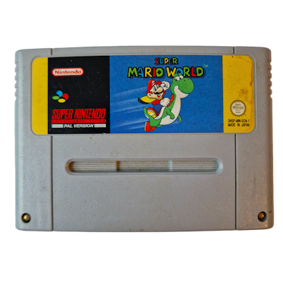 Super Mario World (PAL UKV, endast kassett, fläck på etikett)