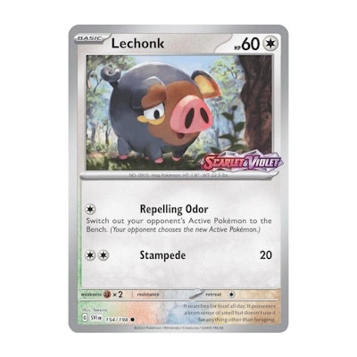 Pokémon TCG – Lechonk (Stamped) 154/198 - SV1 - Scarlet & Violet Base [Promo] (Near Mint)
