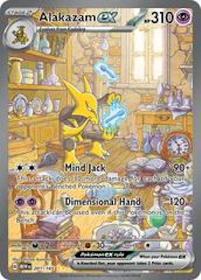 Alakazam ex #201 Pokemon Scarlet & Violet 151 Illustration Rare NM