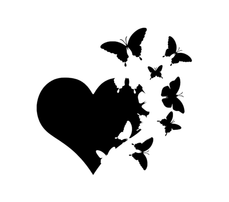 Fjärilar i hjärta