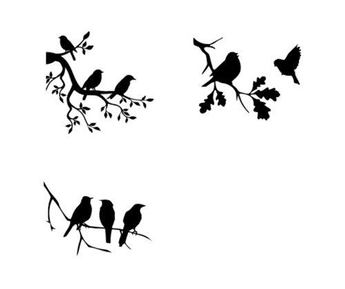 Dekoration - Fåglar på kvist