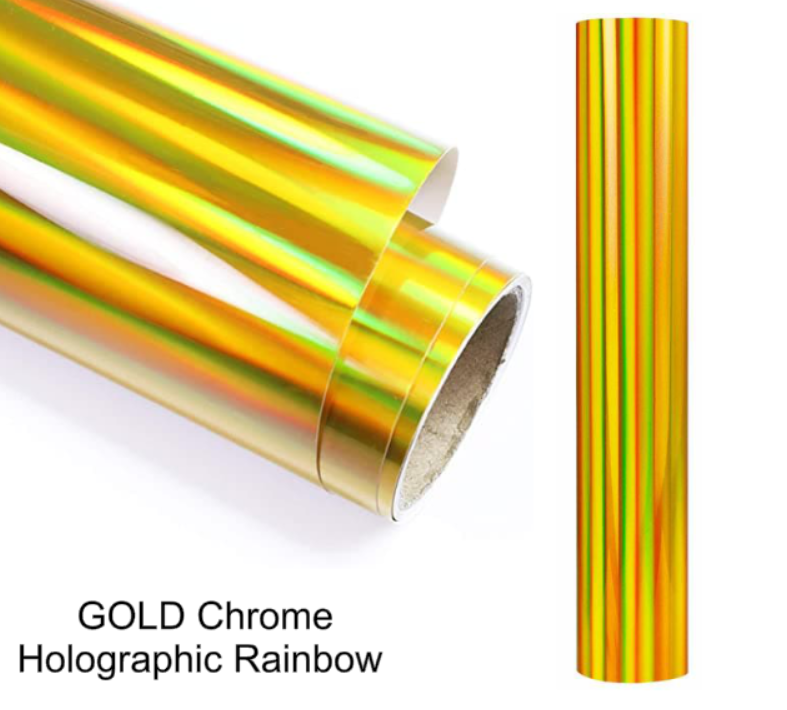GOLD Chrome Holographic Rainbow