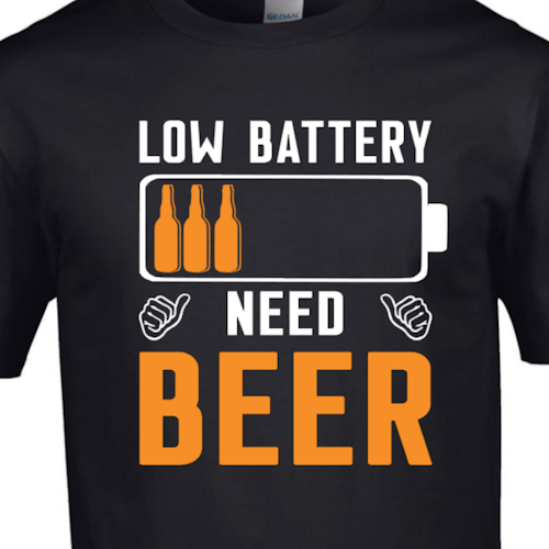 LOW BATTERY NEED BEER