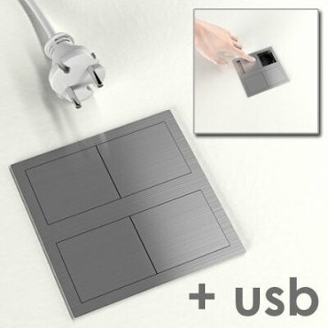 VersaHit Dual, 1-vägs +2x USB-A, Rostfri