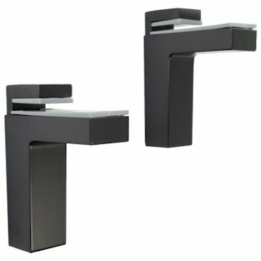 Hyllkonsoll till (glas)hyllor svart