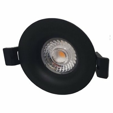 LED Spot Camini rund svart