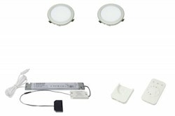 LED set 2x Moonlight rostfri look med fjärrkontroll
