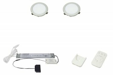 LED set 2x Moonlight rostfri look med fjärrkontroll