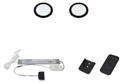 LED set 2x Moonlight svart med fjärrkontroll