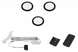 LED set 3x Moonlight svart med fjärrkontroll