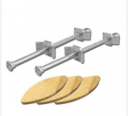 Set med 2 st. bänkskivekopplingar 160mm + 3 st. Lamellokex H9