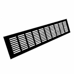 Ventilationsgaller svart aluminium 400x80mm