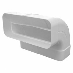 Rektangulär 90° böj vertikal 222x89 mm
