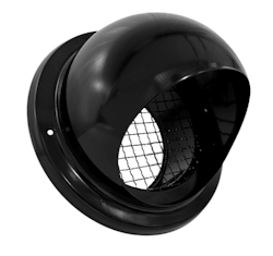 Ytterväggshuv  ø150mm rund svart