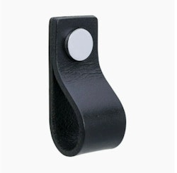 Beslag design Loop Läder/polerad krom (7 färger)