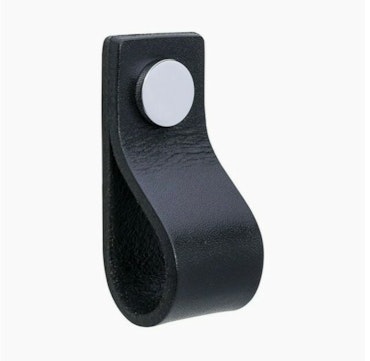 Beslag design Loop Läder/polerad krom (7 färger)