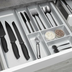 Blum universell Besticklåda i silvergrå till 60cm lådor