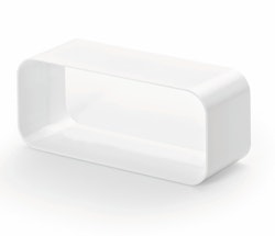 Rektangulär skarvmuff för rörböj 222x89mm (utv. mått)