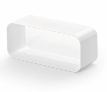Rektangulär skarvmuff för rörböj 222x89mm (utv. mått)