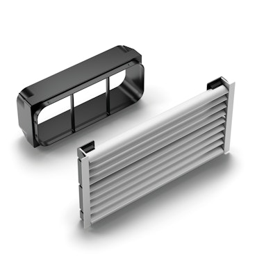 Rektangulär ventilationsgaller kökssockel