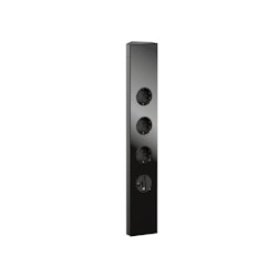 Hörnbox Mira Snap svart glas 3-vägs med integrerad USB-C kabel