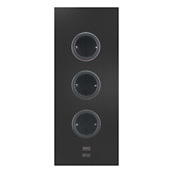Hörnbox Asta 3-vägs svart med USB-A/C