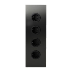 Hörnbox Asta 4-vägs Gun Metal