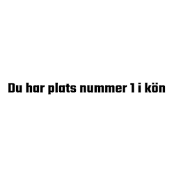 Dekal - Du har plats nummer 1 i kön