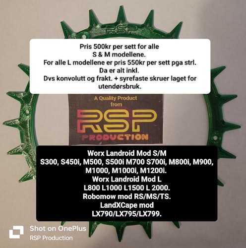 Worx Landroid Model S/M. m.flere se bilde for info