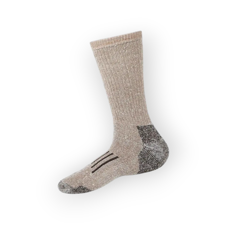 Nordic Fox Taktiska Merinoullstrumpor, Fodrade, 45-47, Beige (NF-SK20-TL)