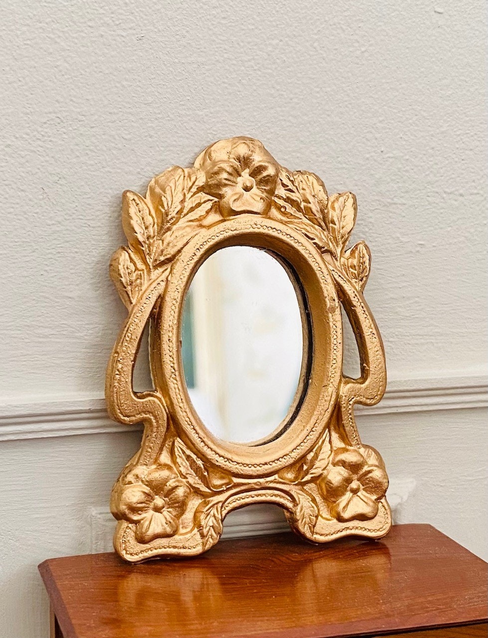 Spegel oval - guld - Crazy4minis