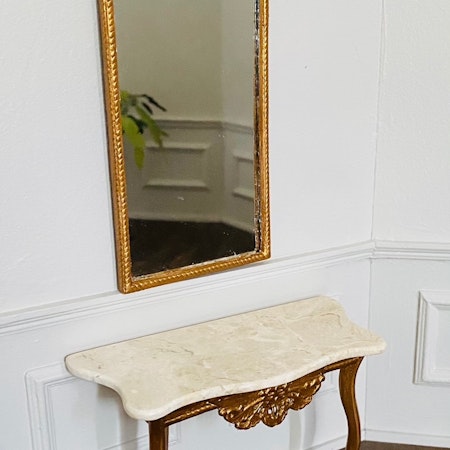 Konsollbord med marmorskiva & Spegel