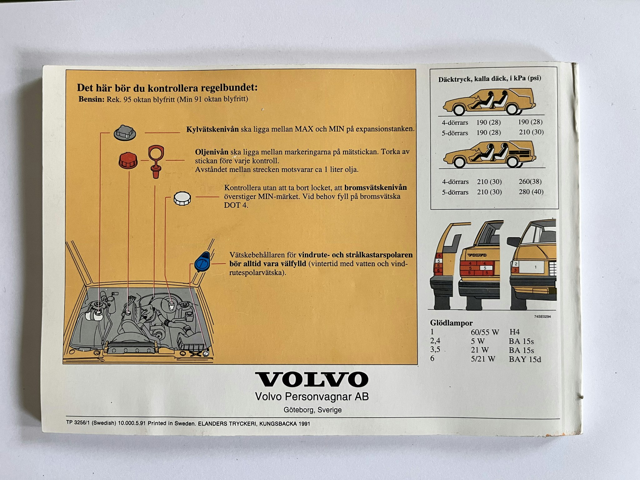 Instruktionsbok Volvo 740 1992