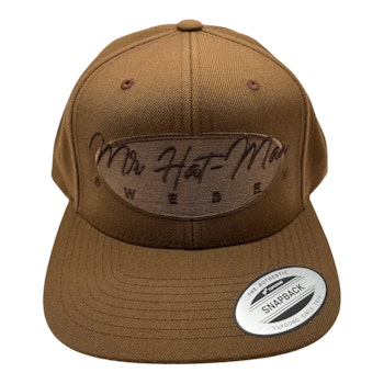 YP6089M  Classic SnapBack - Brown with a brown front oval and dark brown text
