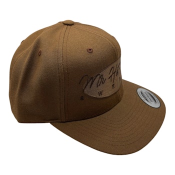 YP6089M  Classic SnapBack - Brown with a brown front oval and dark brown text