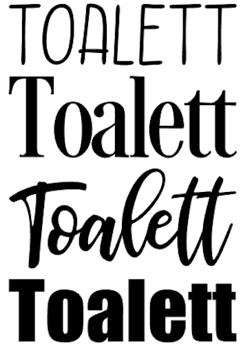 Toalett (4 olika utföranden)