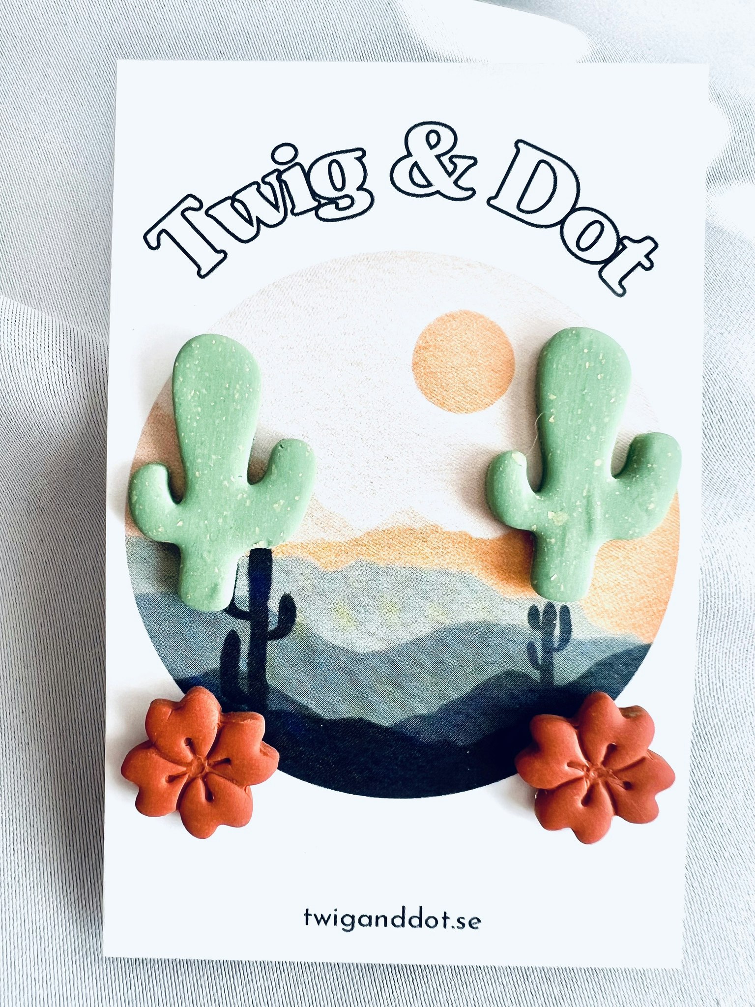 Matcha Cactus + Desert terracotta flower