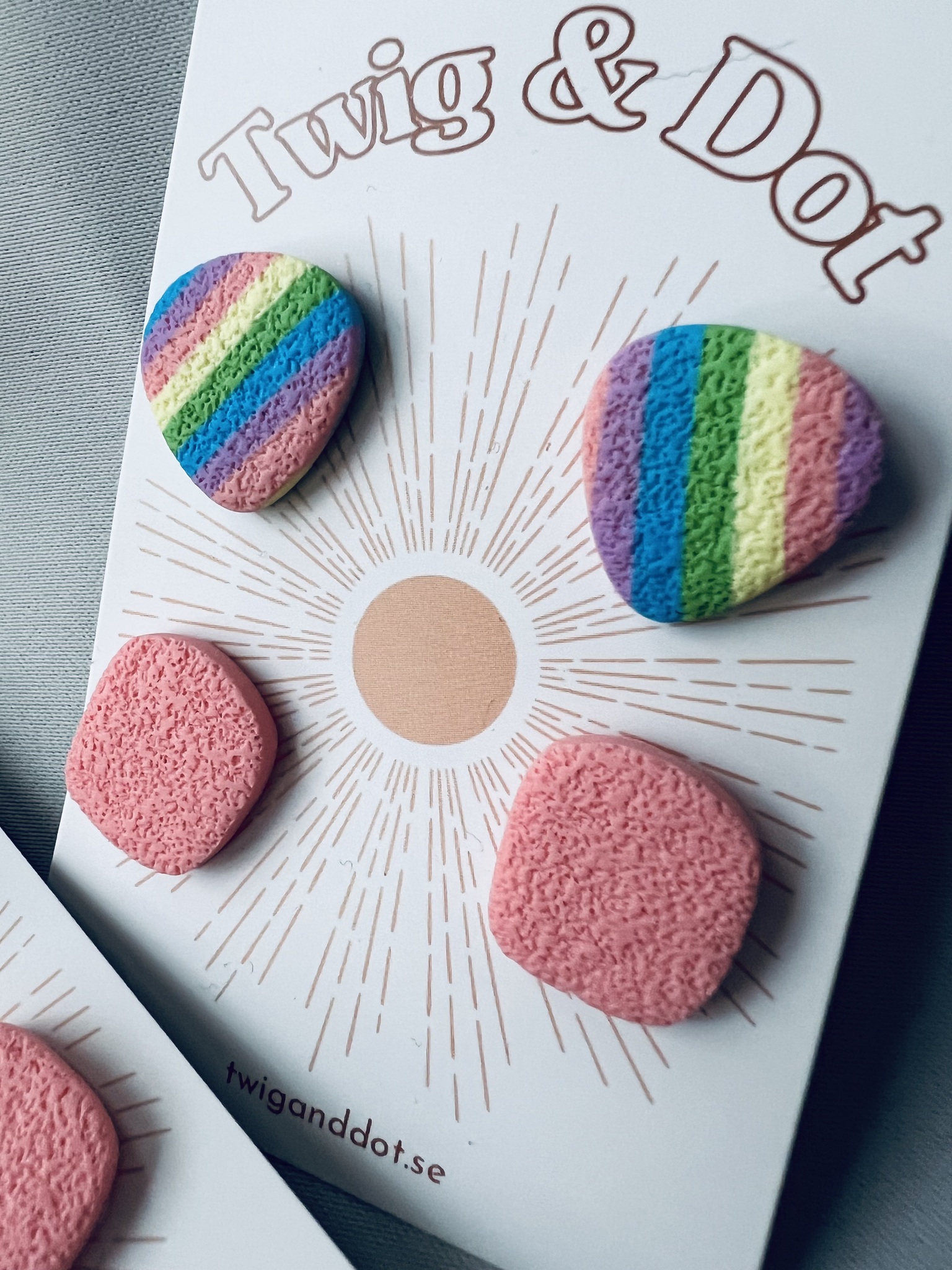 Happy Rainbow Stud + Cotton Candy Stud