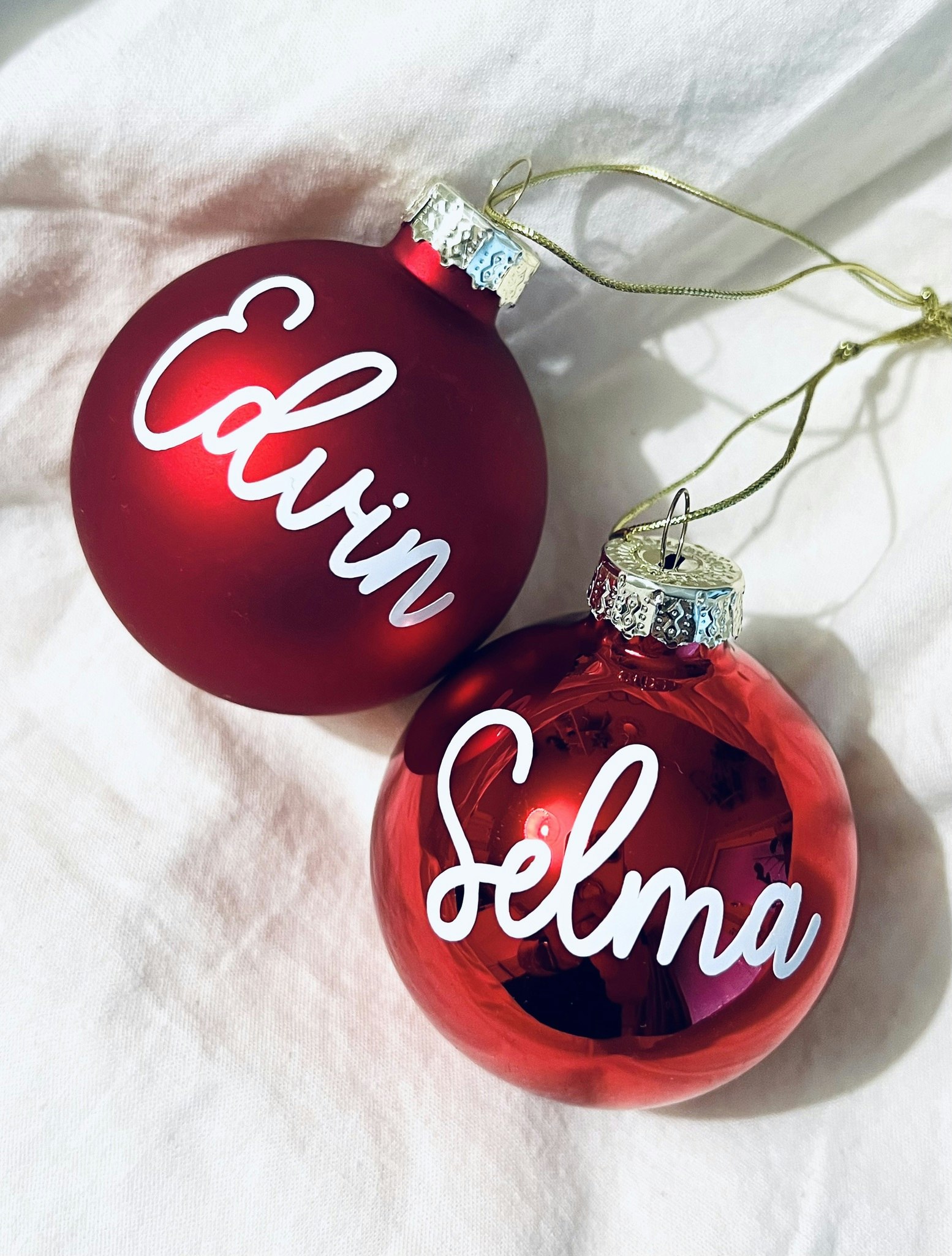 ”Happy Xmas!” Julkula med namn - Glas