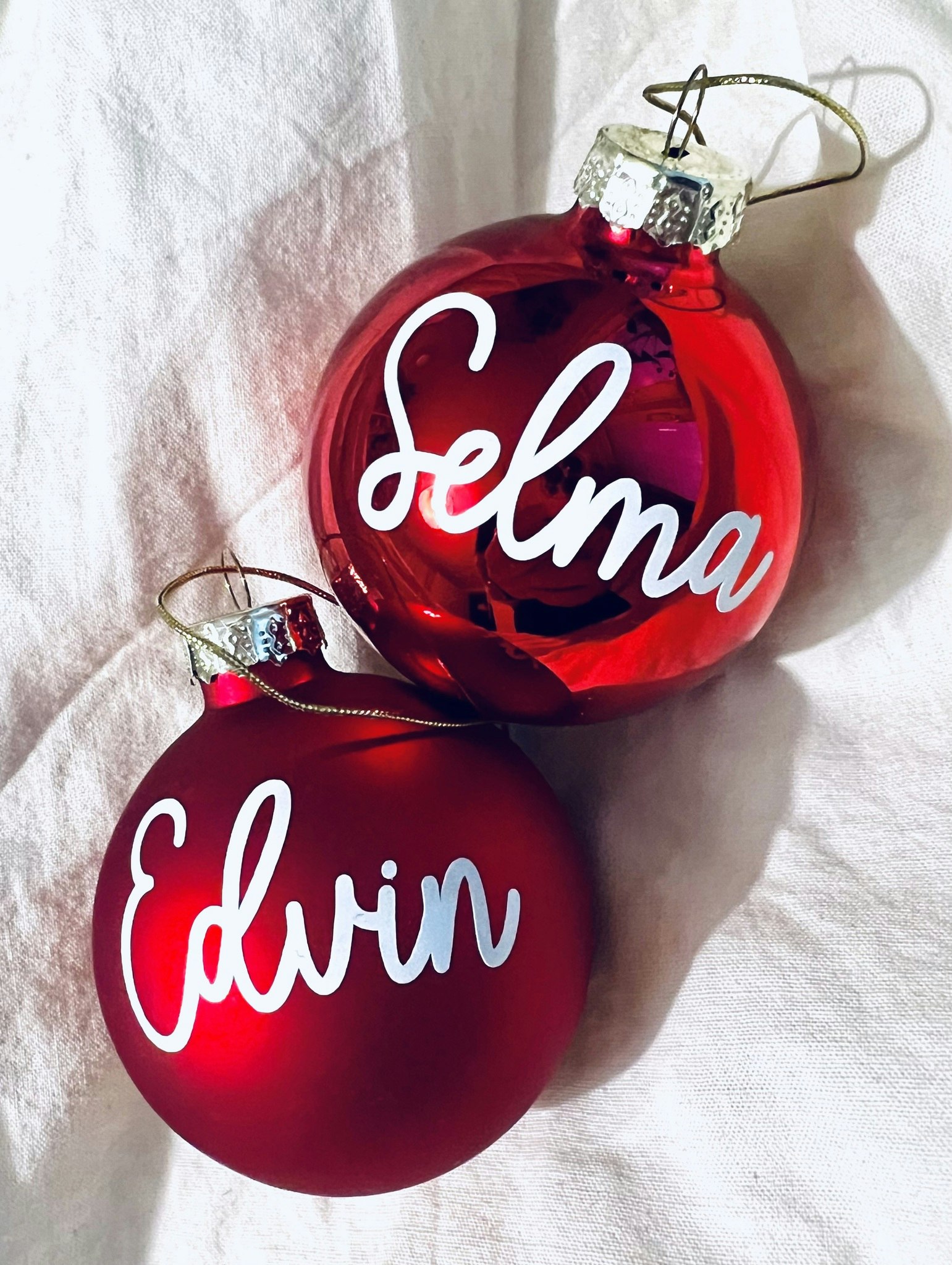 ”Happy Xmas!” Julkula med namn - Glas